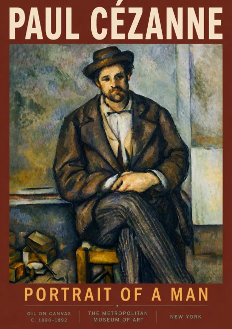 Paul Cézanne Portrait of a Man III No6 - Poster